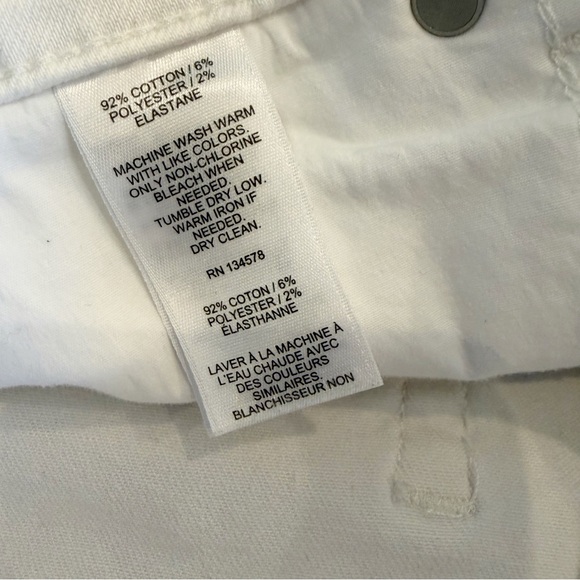 Vineyard Vines White Cutoff Denim Shorts 24 Frayed Hem Spring Summer - Picture 7 of 8